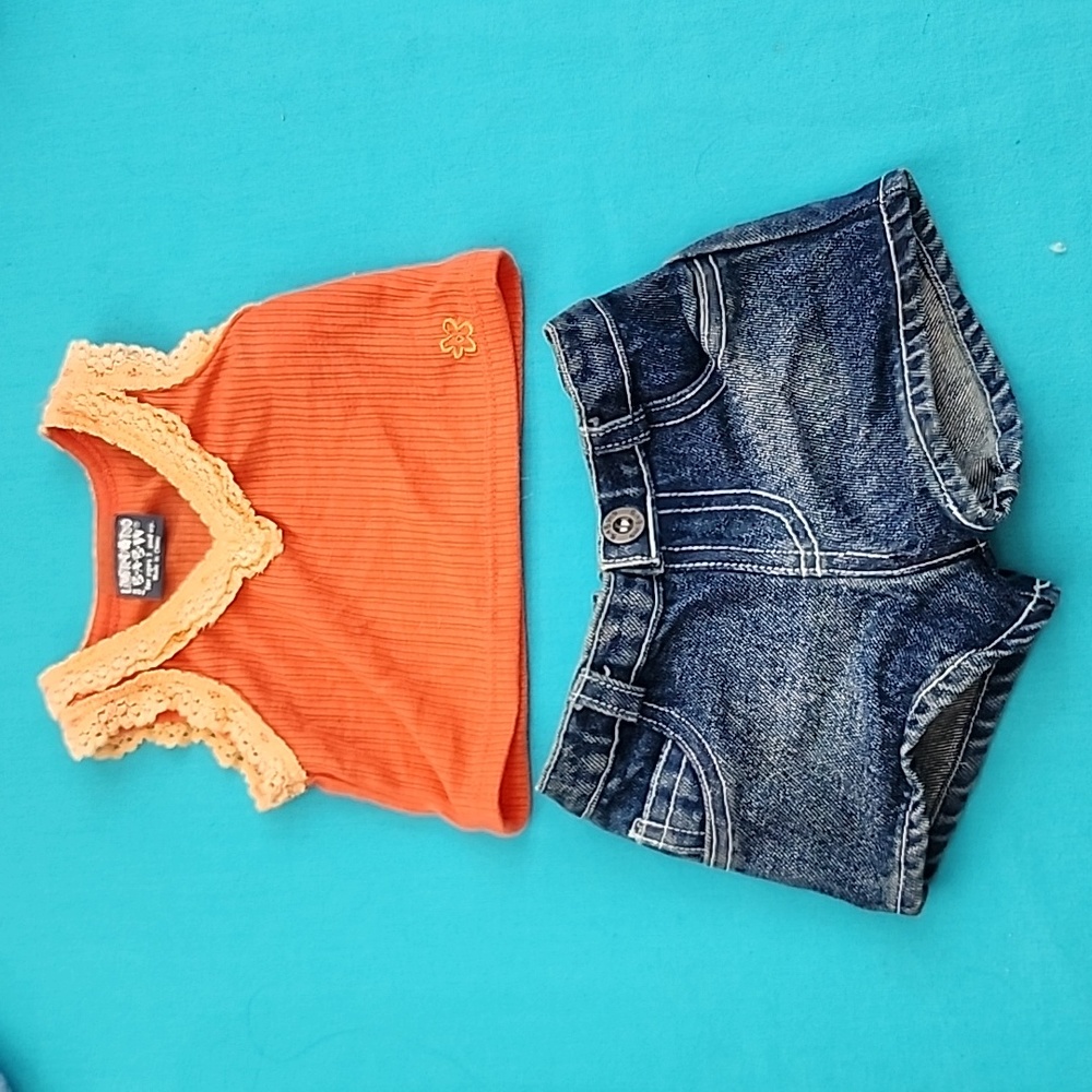Rare Build-A-Bear x Limited Too collab Top and Shorts Set